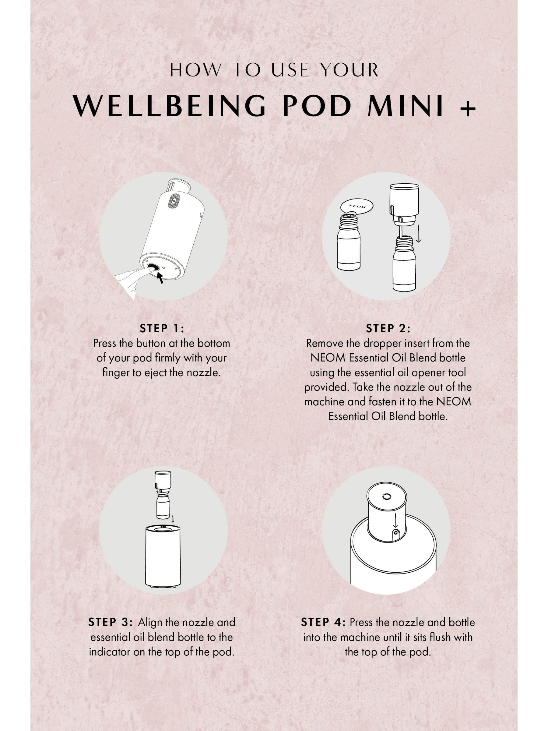NEOM Wellbeing Pod Mini+ waterless essential oil diffuser, UK version