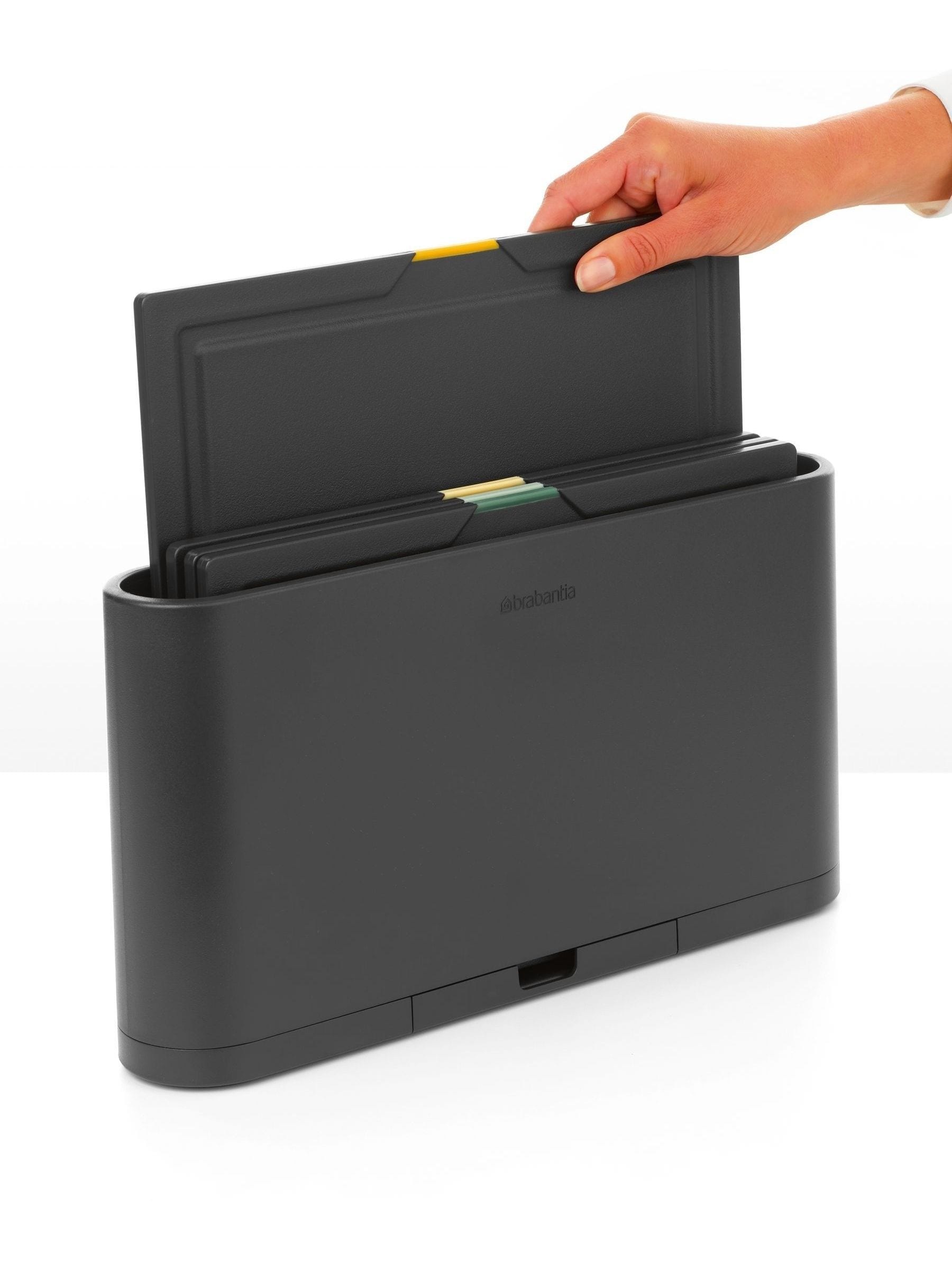 Brabantia Dark Grey Tasty+ Chopping Board Set with Tablet Stand, UK version