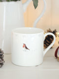 Sophie Allport White Robin & Mistletoe Solo Mug