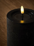 LED pillar candle black 15cm (British brand)