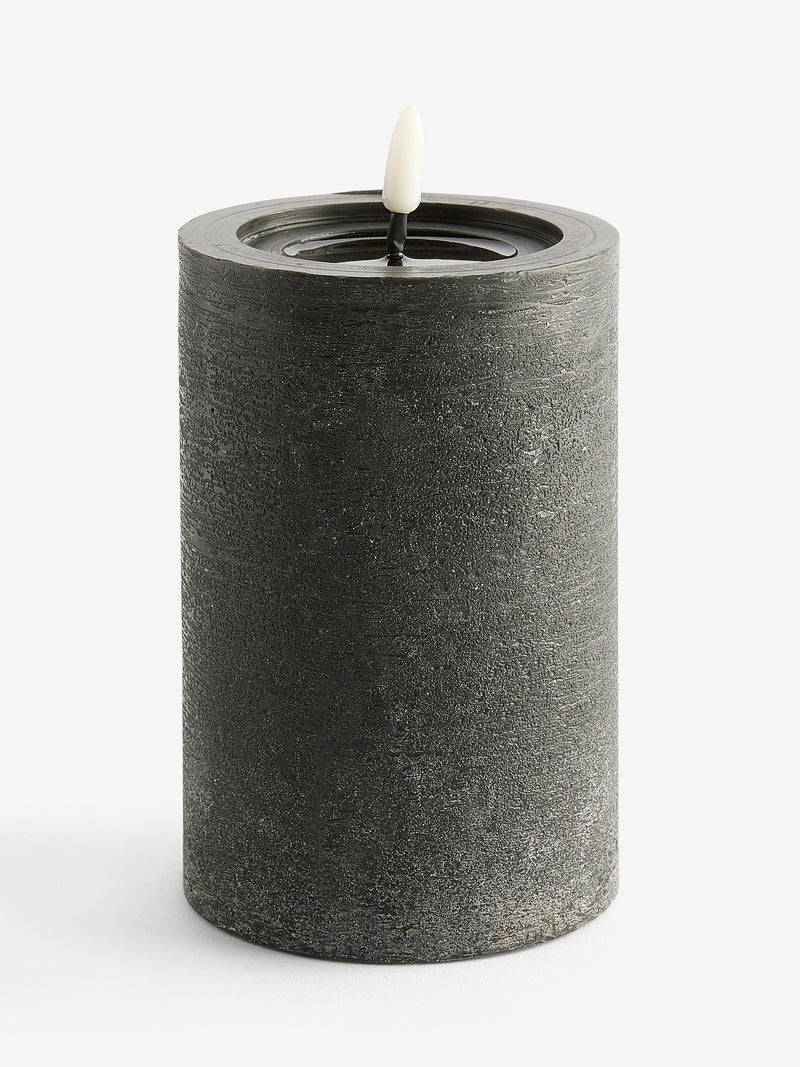 LED pillar candle black 15cm (British brand)