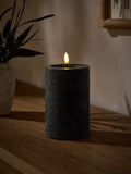 LED pillar candle black 15cm (British brand)