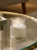 Smoke Grey Glass Large LED Pillar Candle Height 12.5cm