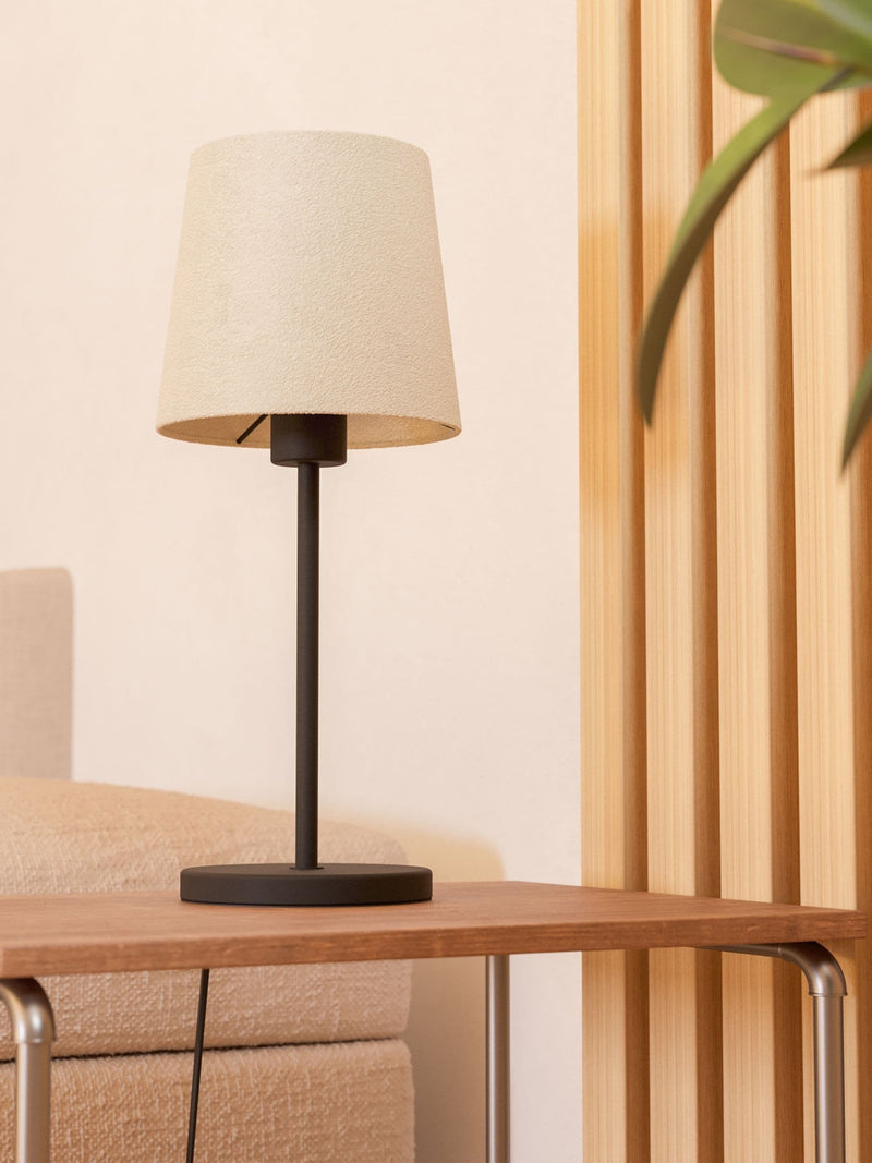 Eglo table lamp black base white shade 44cm (British brand)