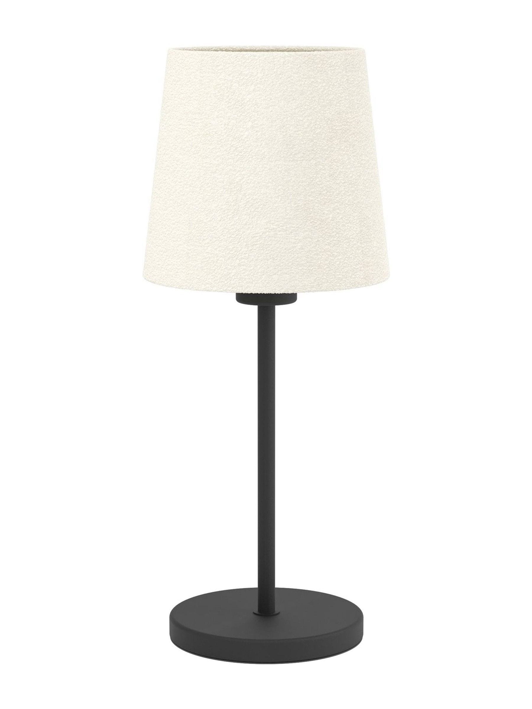 Eglo table lamp black base white shade 44cm (British brand)