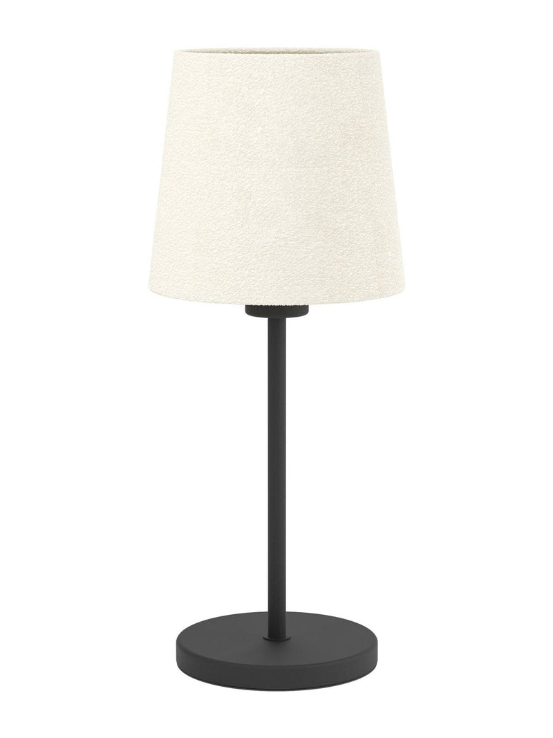 Eglo table lamp black base white shade 44cm (British brand)