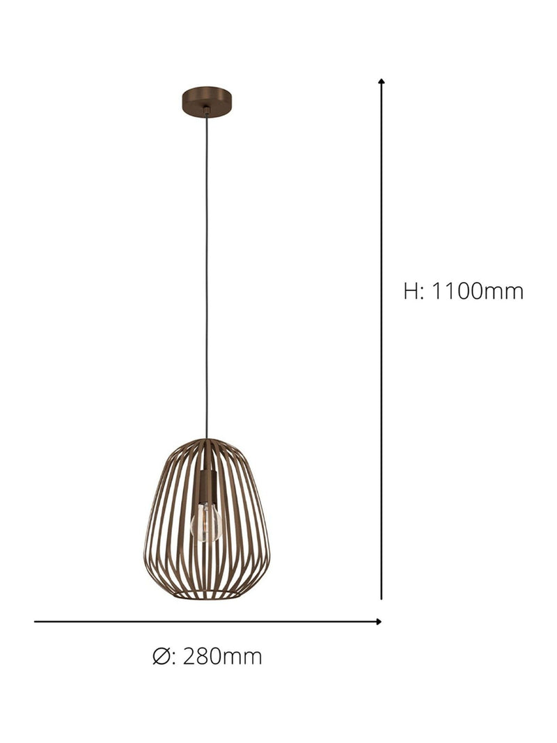 Eglo Espinal pendant light caged style 28cm, imported from the UK
