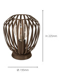Eglo Espinal bronze steel contemporary table lamp, imported from the UK