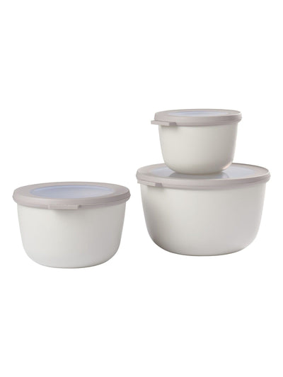 Rundt oppbevaringssett for mat med lufttette lokk, 500 ml, 1000 ml, 2000 ml