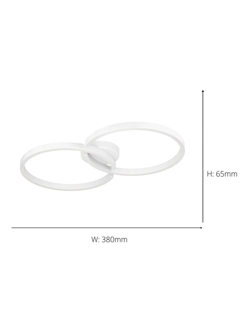 Eglo Amandolo LED ceiling light white aluminium (British brand)