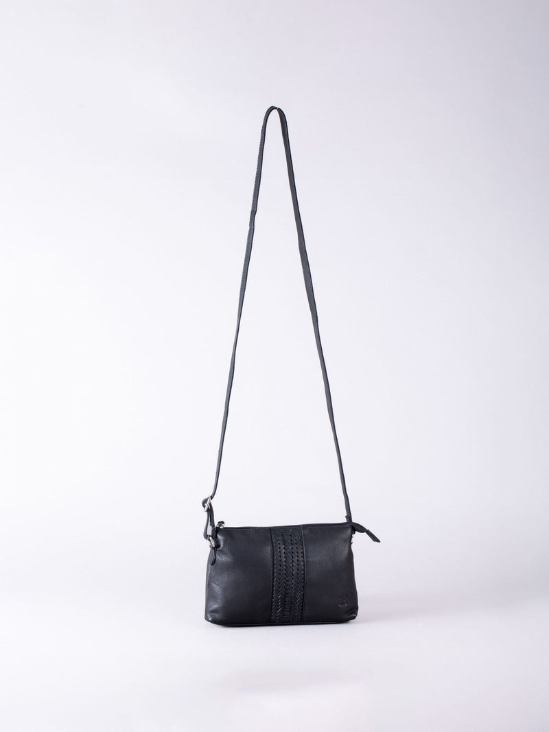 Lakeland Leather black Eden cross-body bag - British product