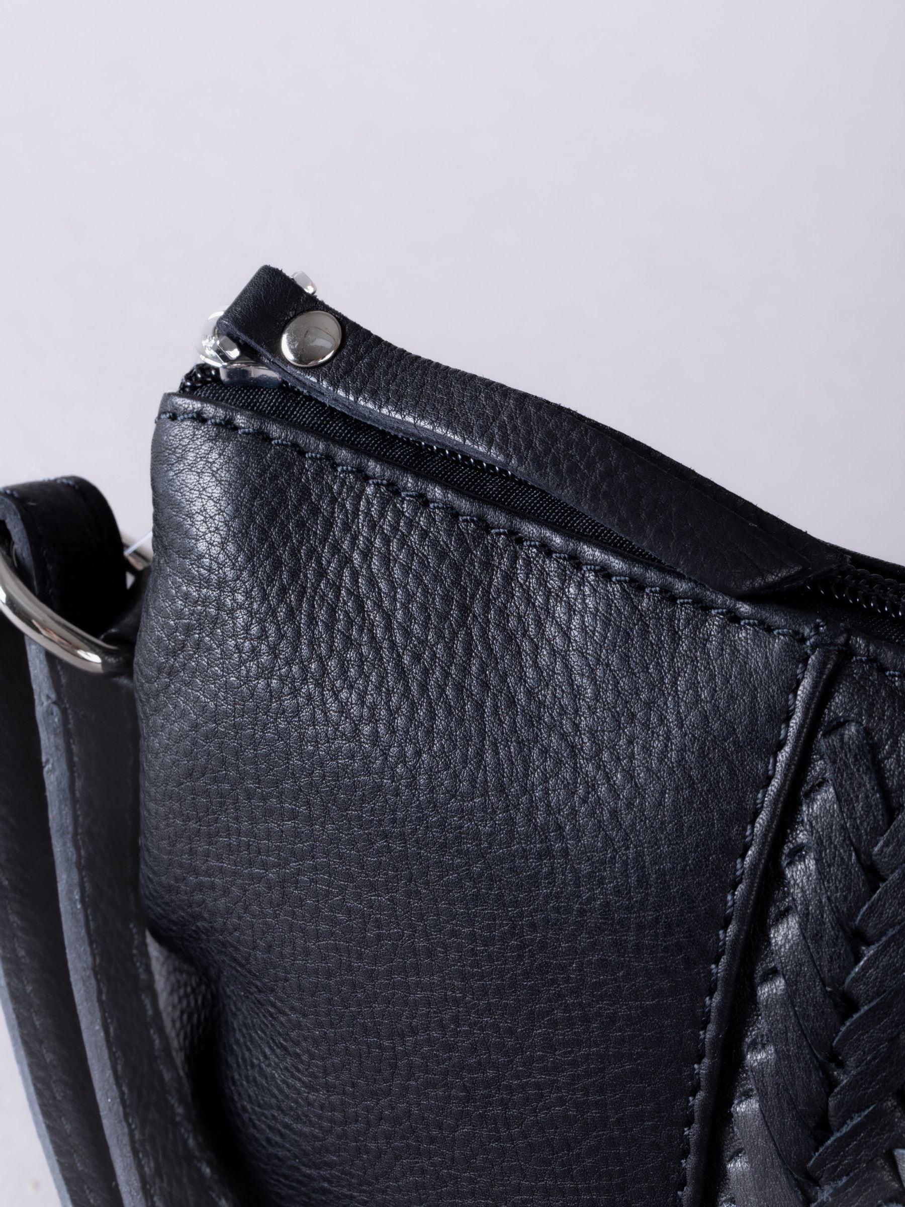 Lakeland Leather black Eden cross-body bag - British product