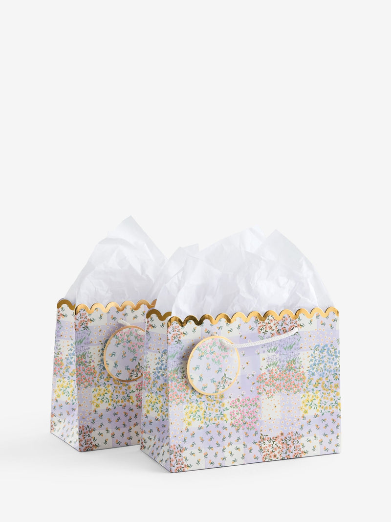 Lilac floral gift bag set of two (British brand)