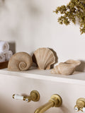 Set of 3 Natural Rattan Effect Shells Ornament