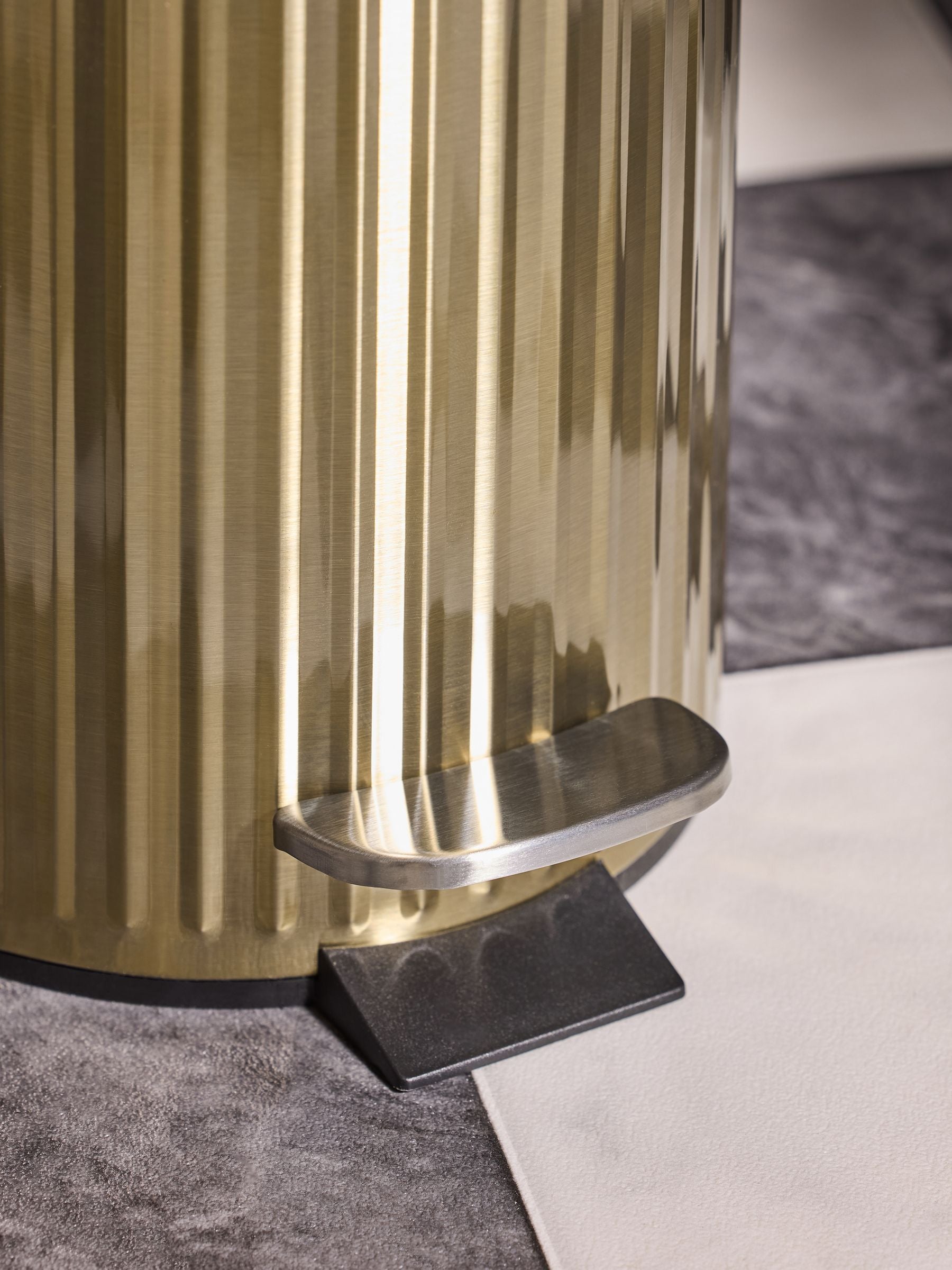 Gold Rib Soft Close 3 Litre Pedal Bin