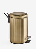 Gold Rib Soft Close 3 Litre Pedal Bin