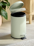 Green Sage Rib Soft Close 3 Litre Pedal Bin