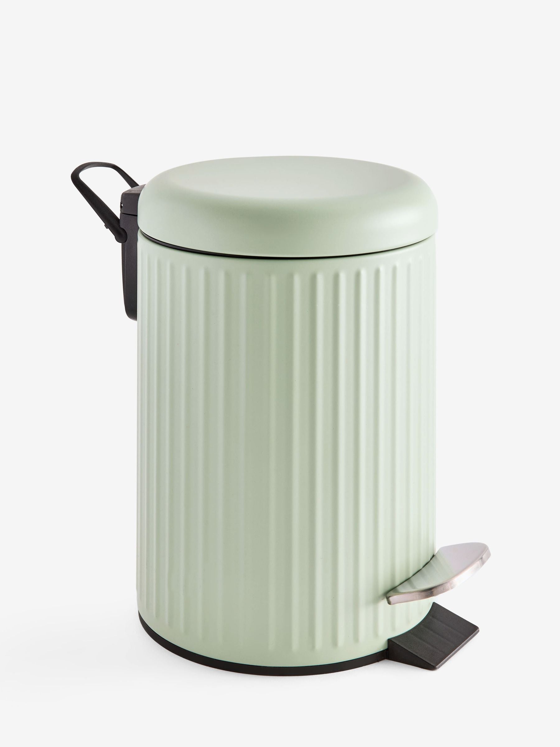 Green Sage Rib Soft Close 3 Litre Pedal Bin