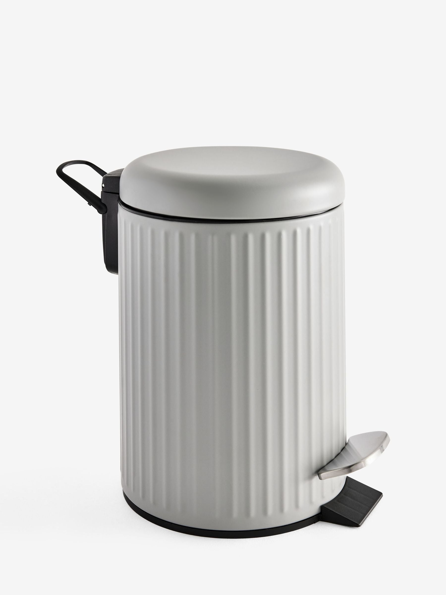 Light Grey Rib Soft Close 3 Litre Pedal Bin