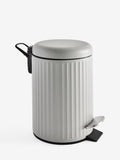 Light Grey Rib Soft Close 3 Litre Pedal Bin