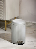 Light Grey Rib Soft Close 3 Litre Pedal Bin