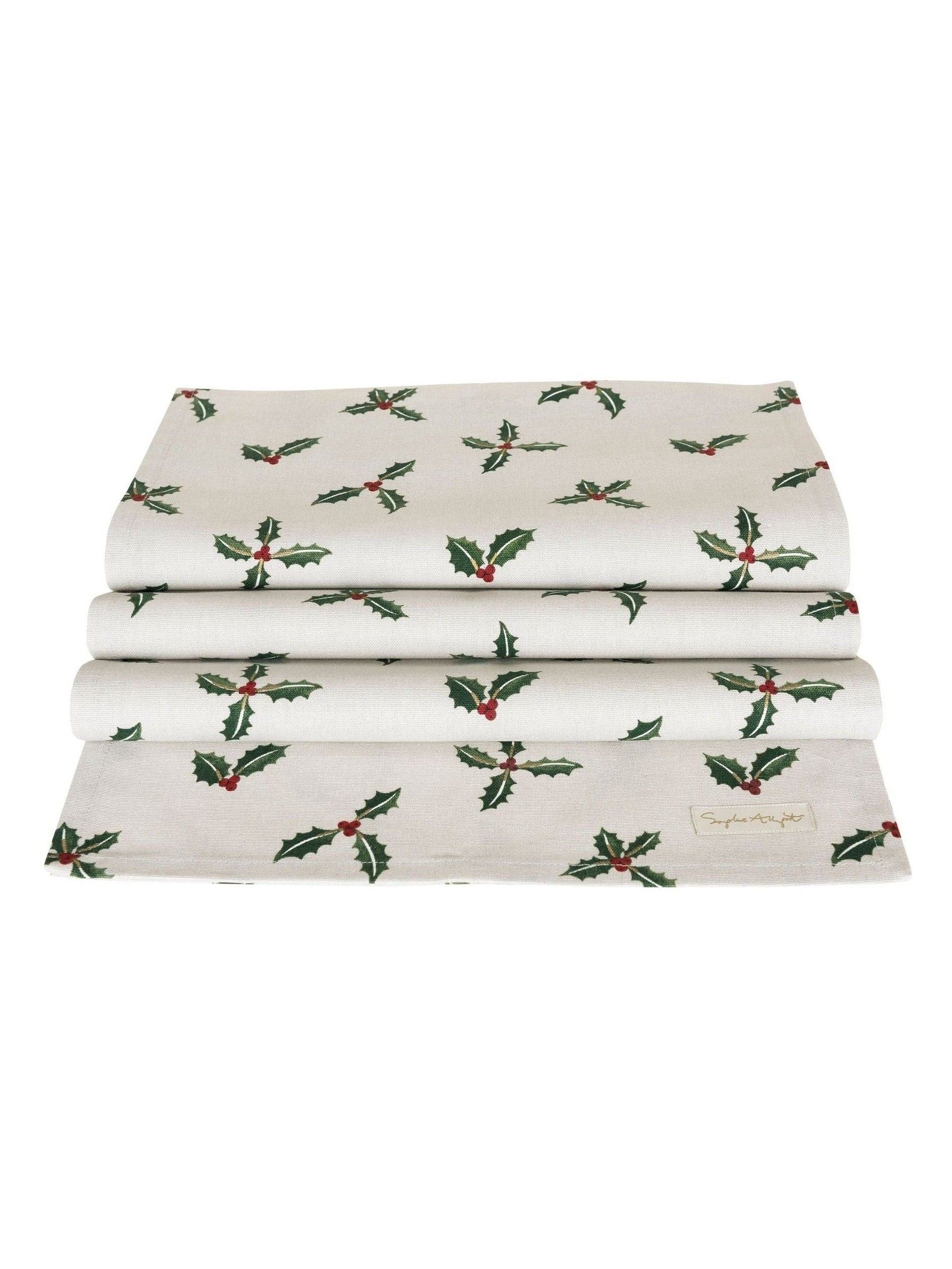 Sophie Allport Natural Holly & Berry table runner 280cm x 35cm (British brand)