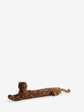 Faux fur leopard draught excluder, imported from the UK