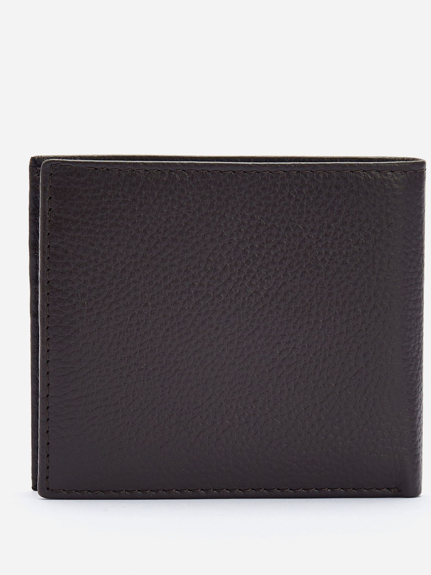 Barbour Amble billfold wallet in brown leather, UK version