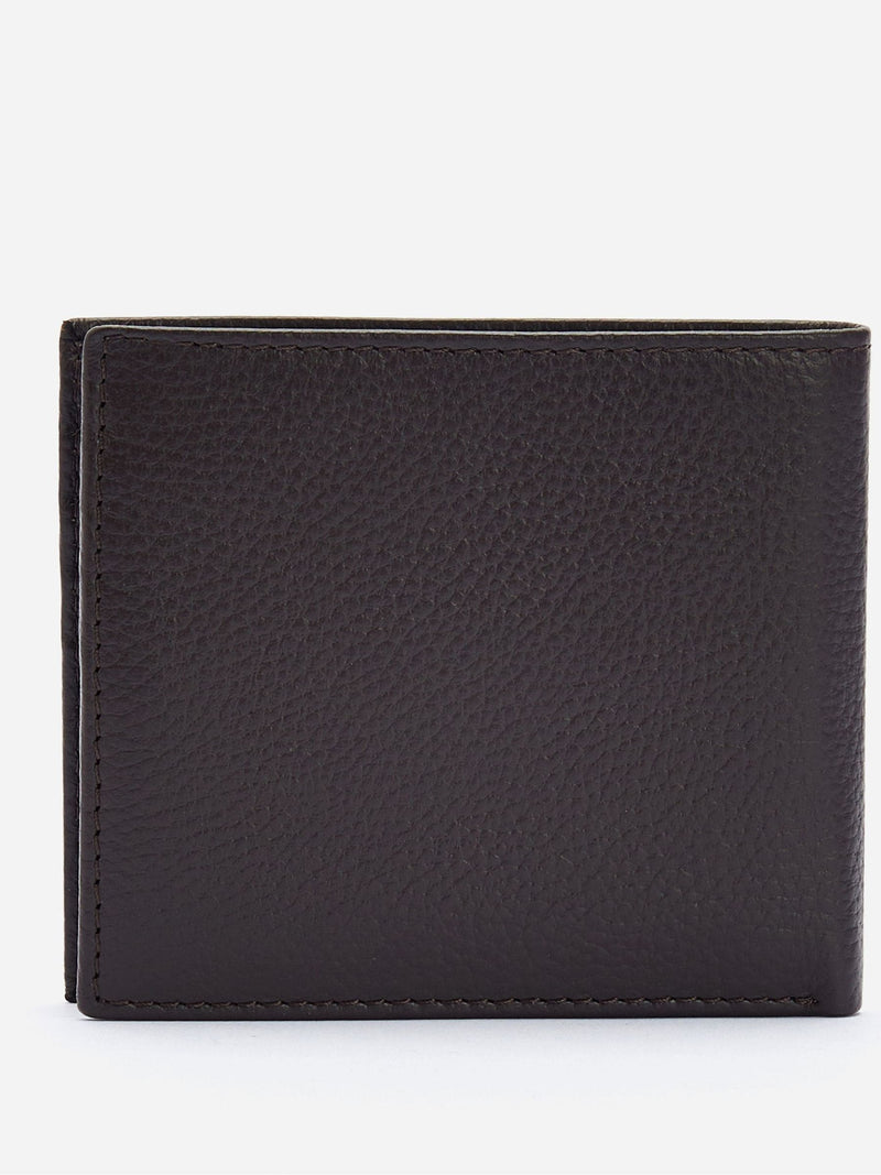 Barbour Amble billfold wallet in brown leather, UK version