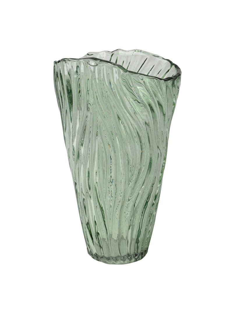 Decoris Grüne Wirbel-Design-Vase