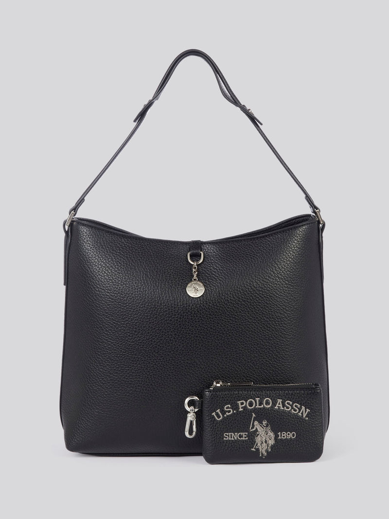 US Polo Assn. Breezy Hobo Bag black, imported from the UK