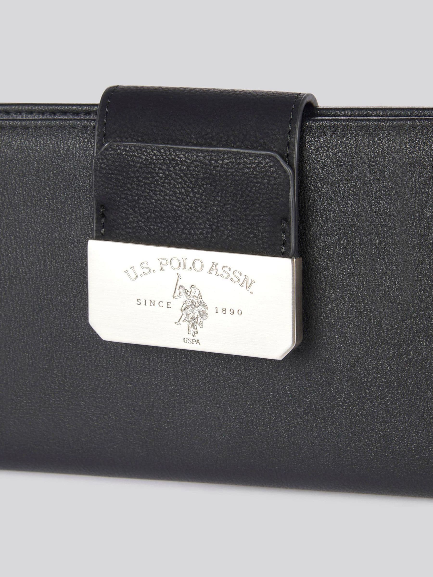 U.S. Polo Assn. black women's card holder purse (British brand)