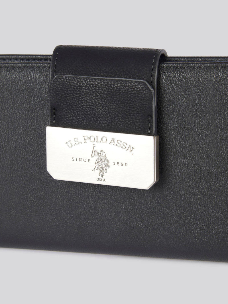 U.S. Polo Assn. black women's card holder purse (British brand)