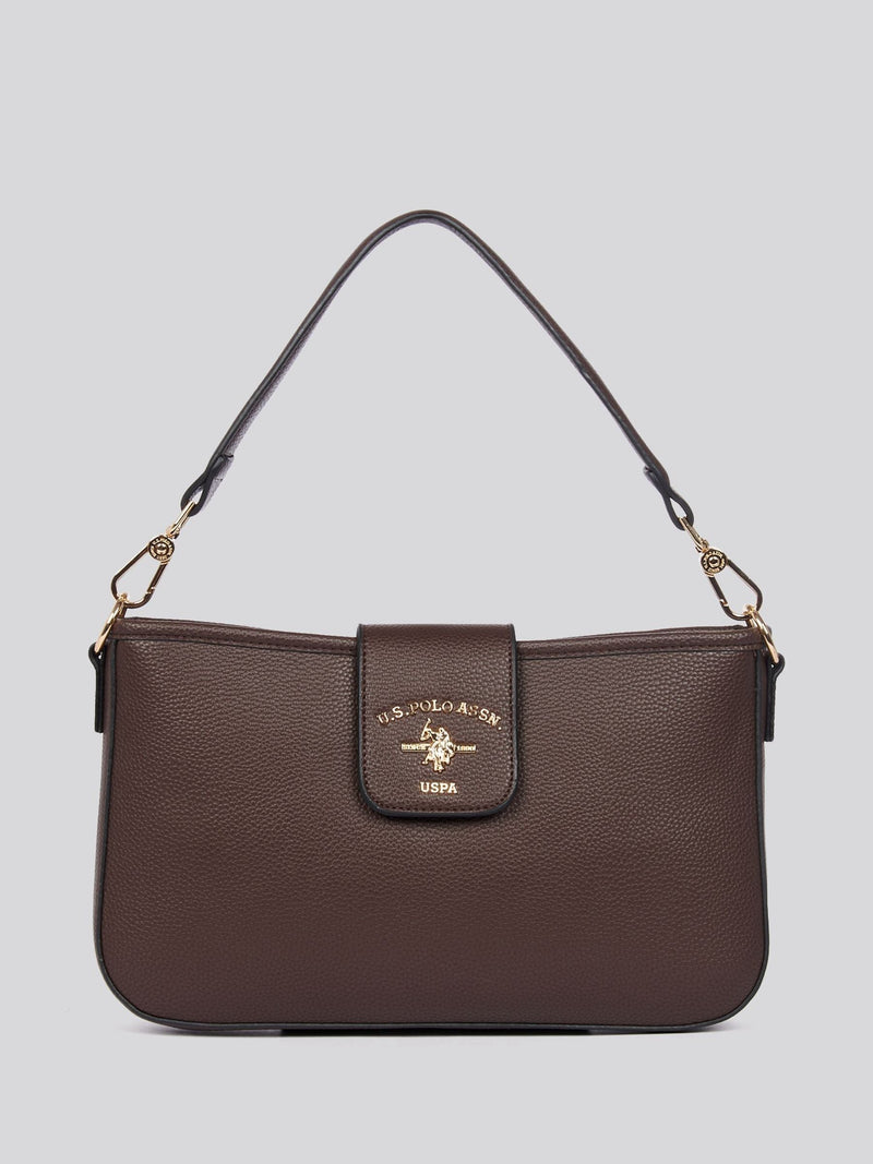 U.S. Polo Assn. Stanford Baguette bag in brown, UK version