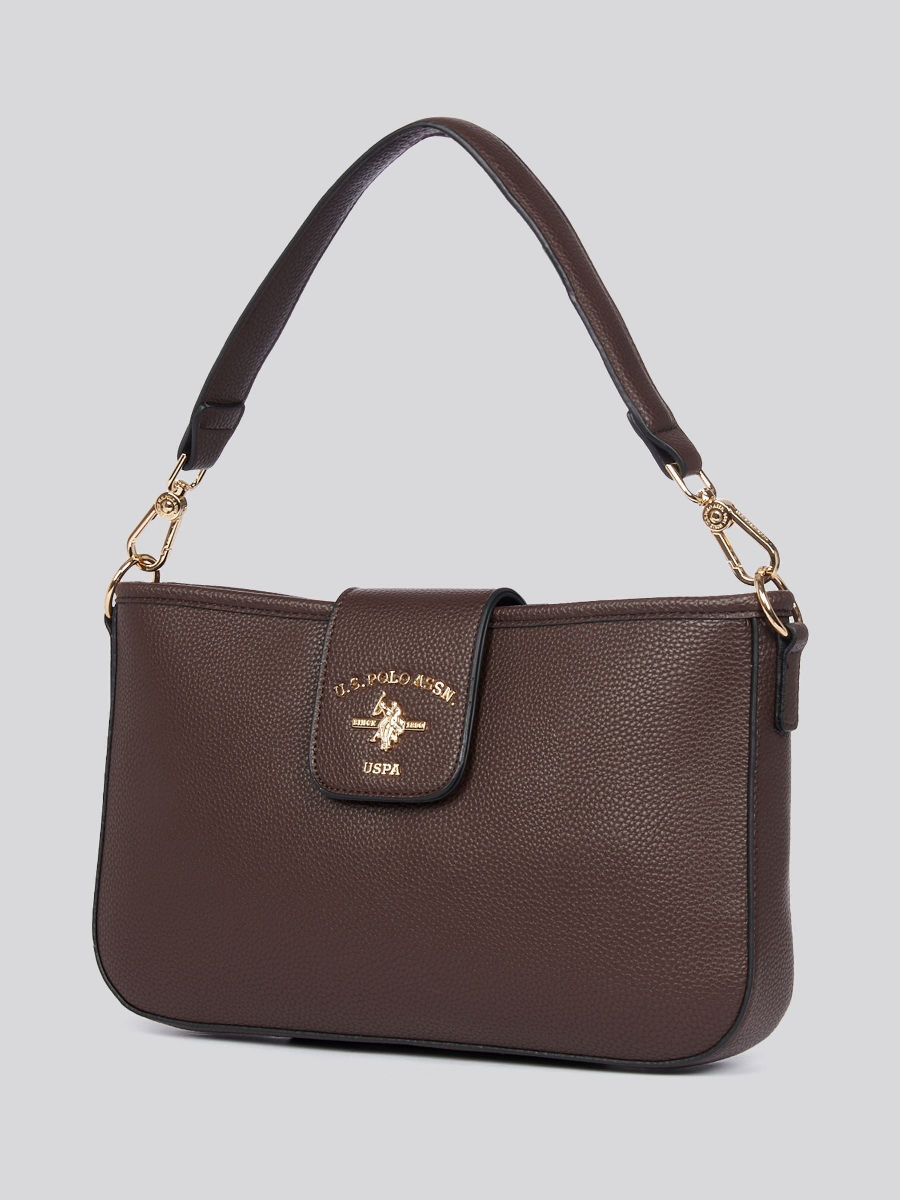 U.S. Polo Assn. Stanford Baguette bag in brown, UK version