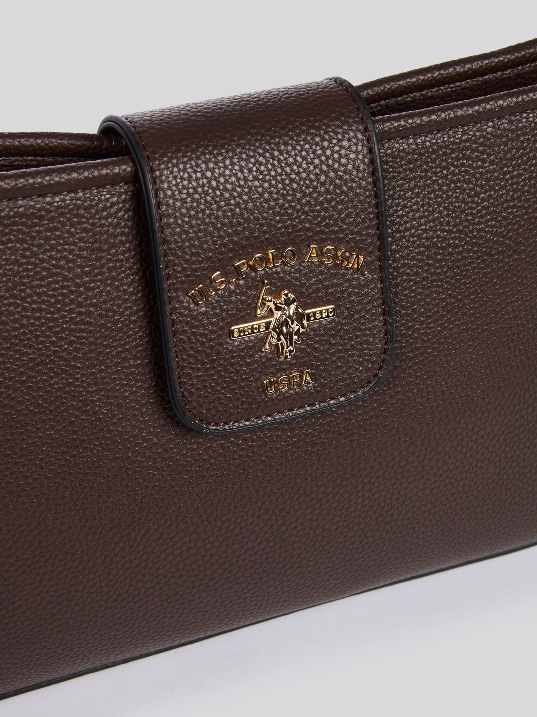 U.S. Polo Assn. Stanford Baguette bag in brown, UK version