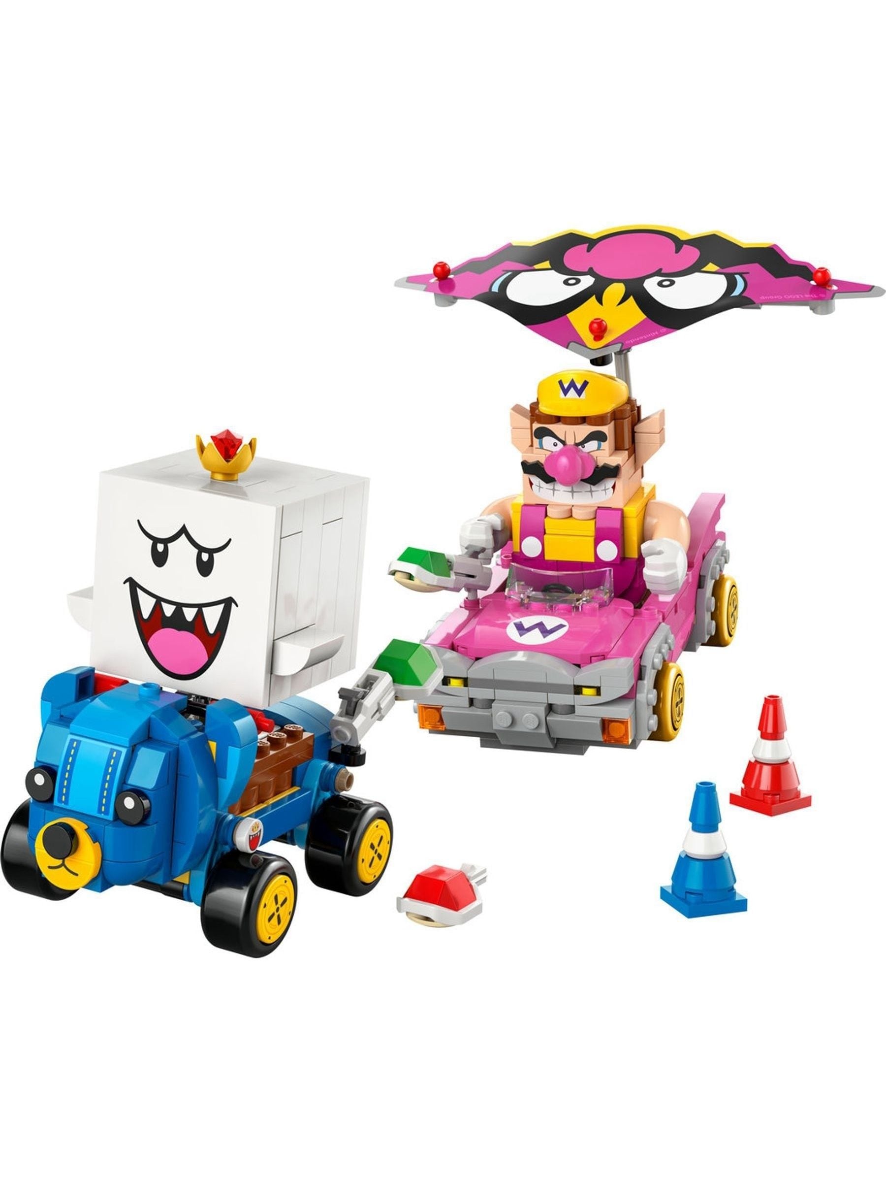 LEGO Super Mario Wario and King Boo figures set 72038, imported from the UK