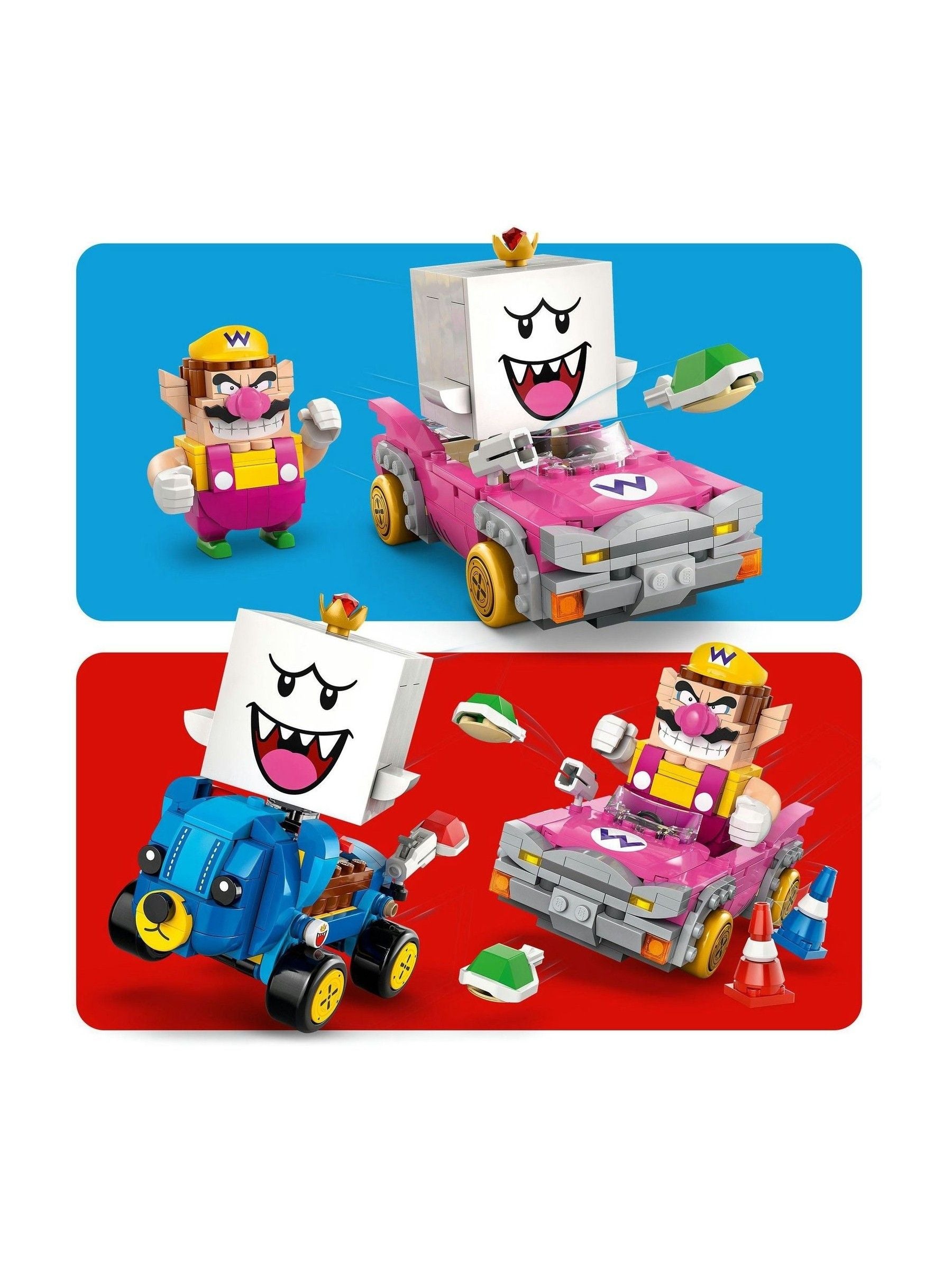 LEGO Super Mario Wario and King Boo figures set 72038, imported from the UK