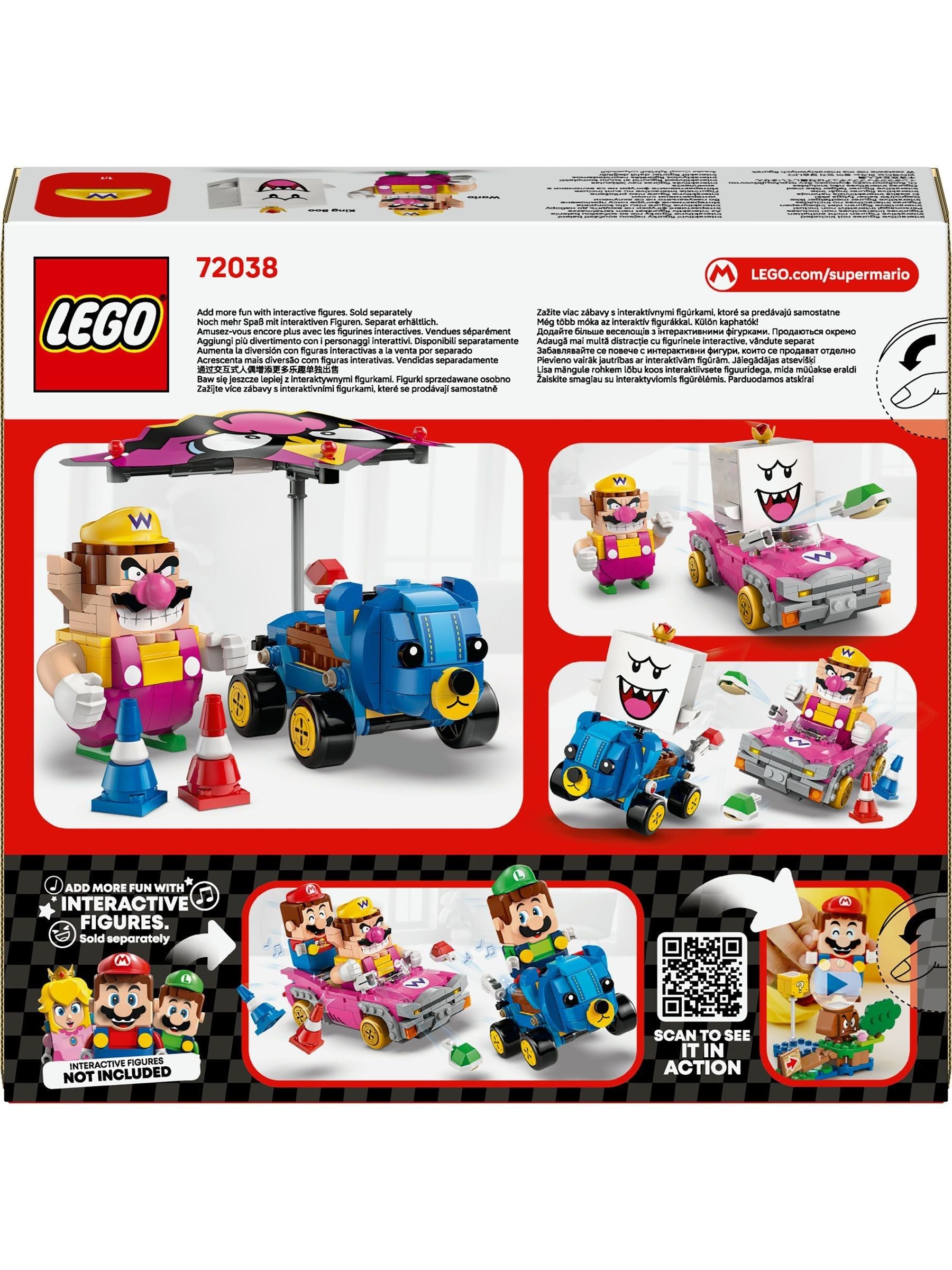 LEGO Super Mario Wario and King Boo figures set 72038, imported from the UK