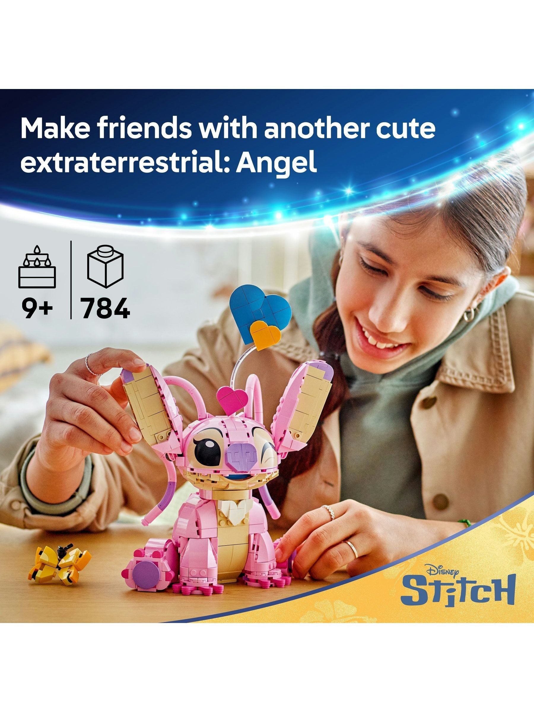 LEGO building toy set Angel Lilo and Stitch 784-piece, imported from the UK