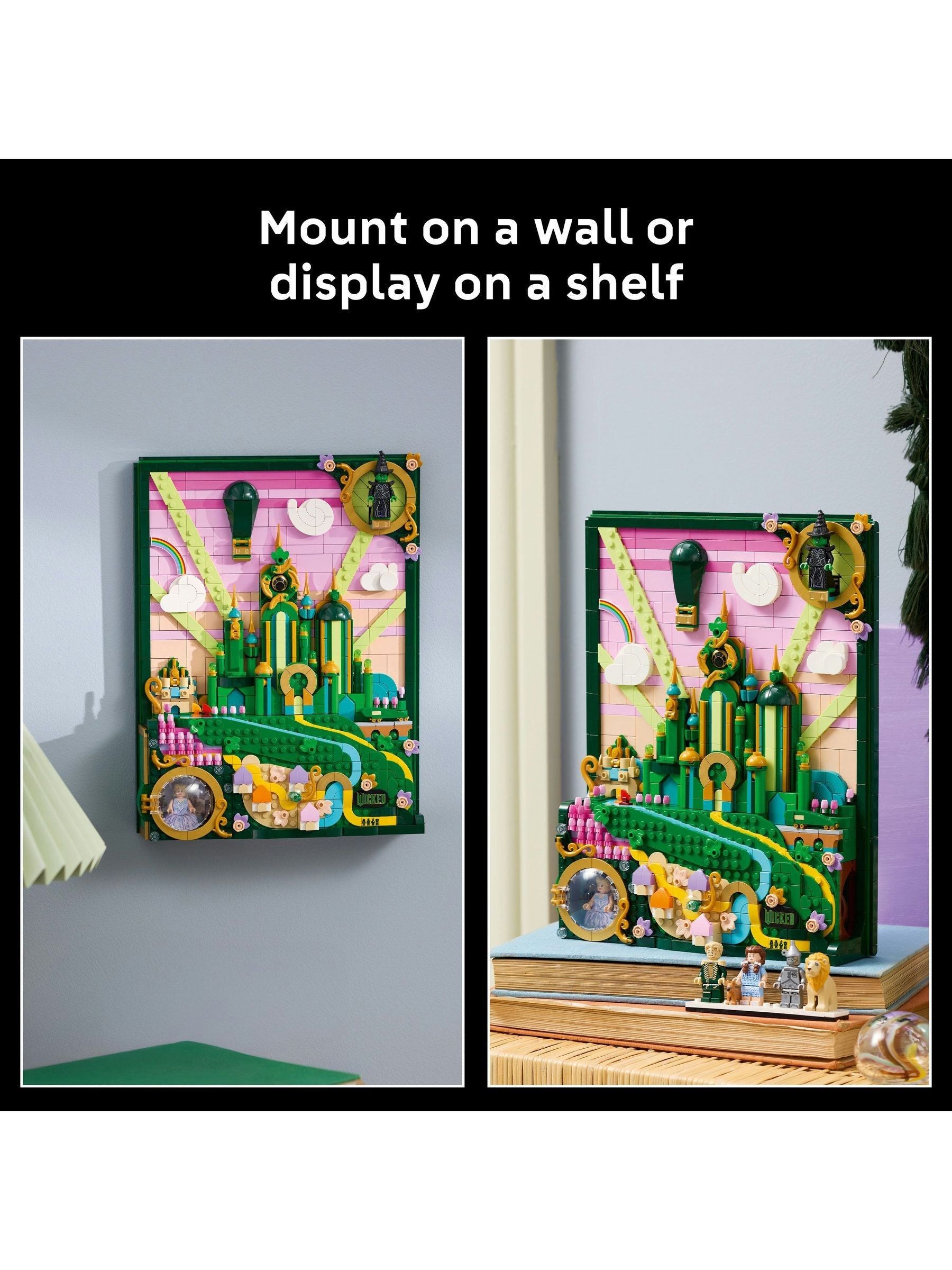 LEGO Wicked Emerald City wall art set, UK version