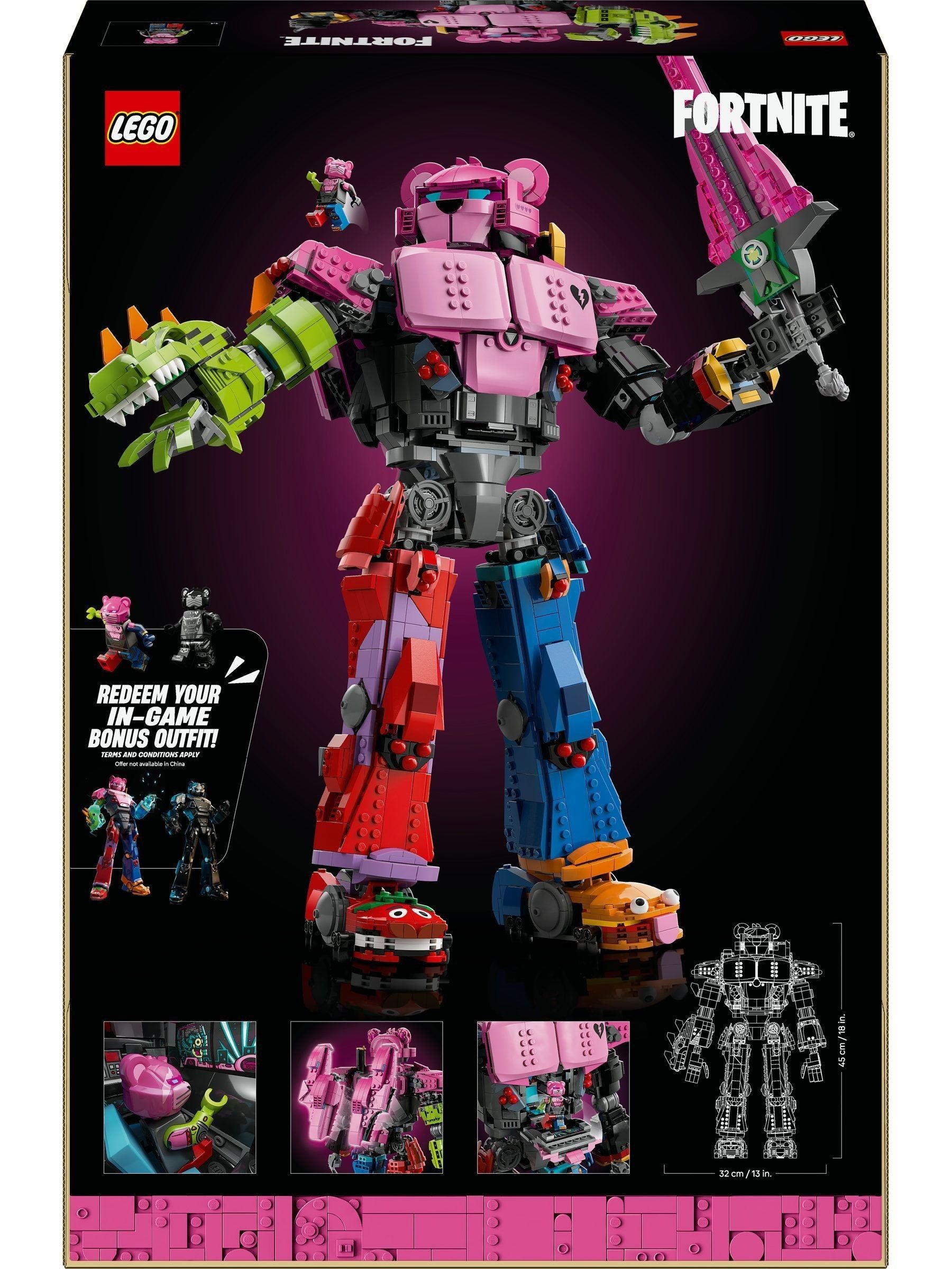 LEGO Fortnite Mecha Team Leader building set 77078, UK version