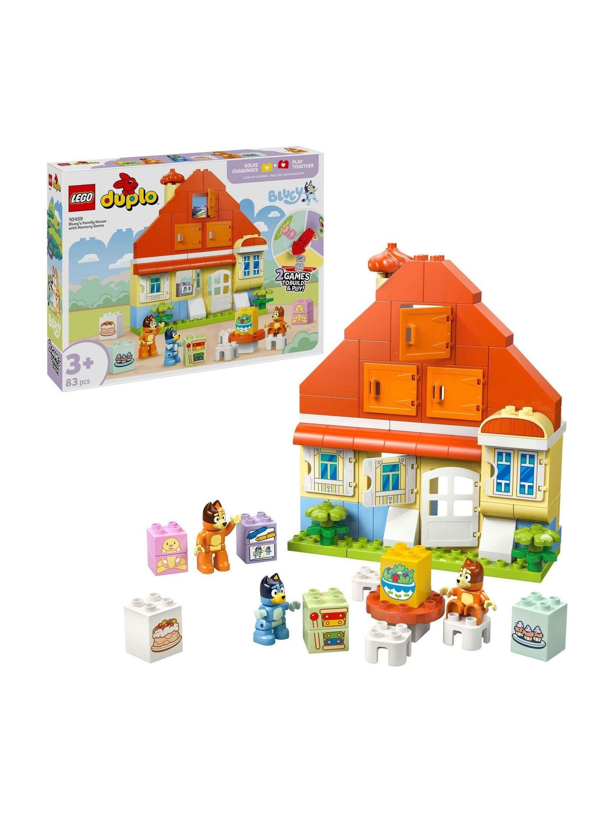 LEGO DUPLO Bluey family house set with memory game 83 pieces (British brand)