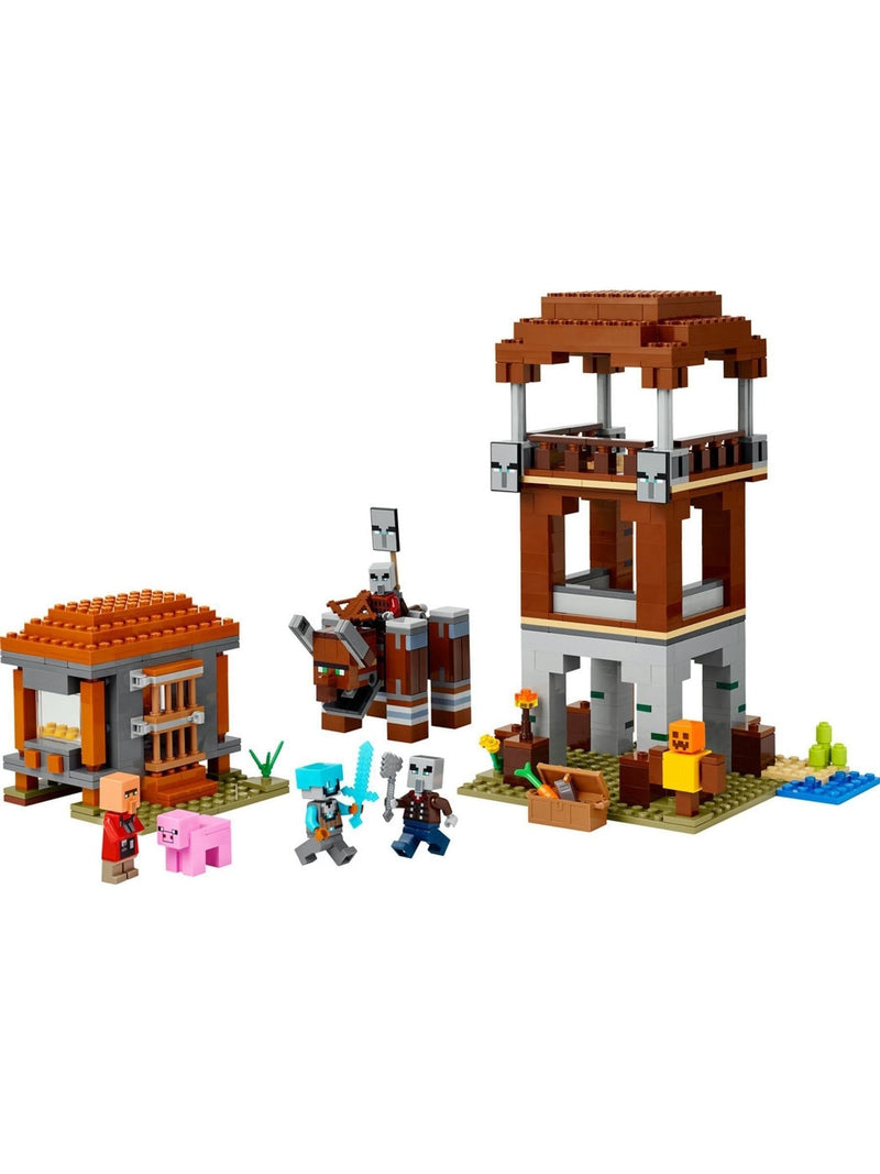 LEGO Minecraft Pillager Outpost and Ravager building toy set, UK version