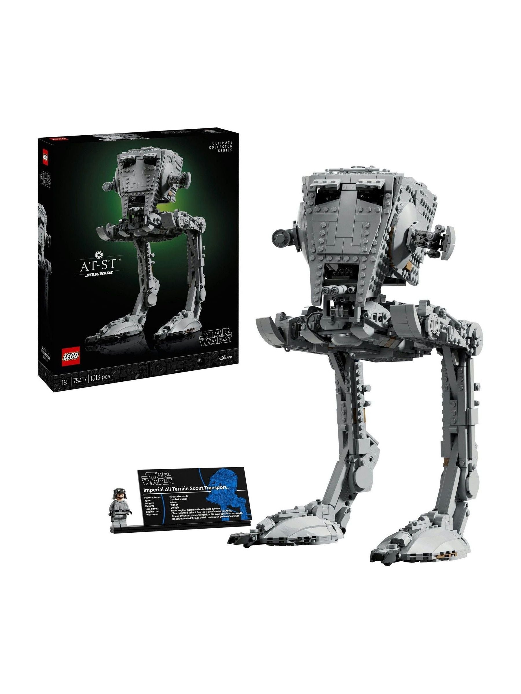LEGO Star Wars AT-ST Walker building set 48cm, UK version