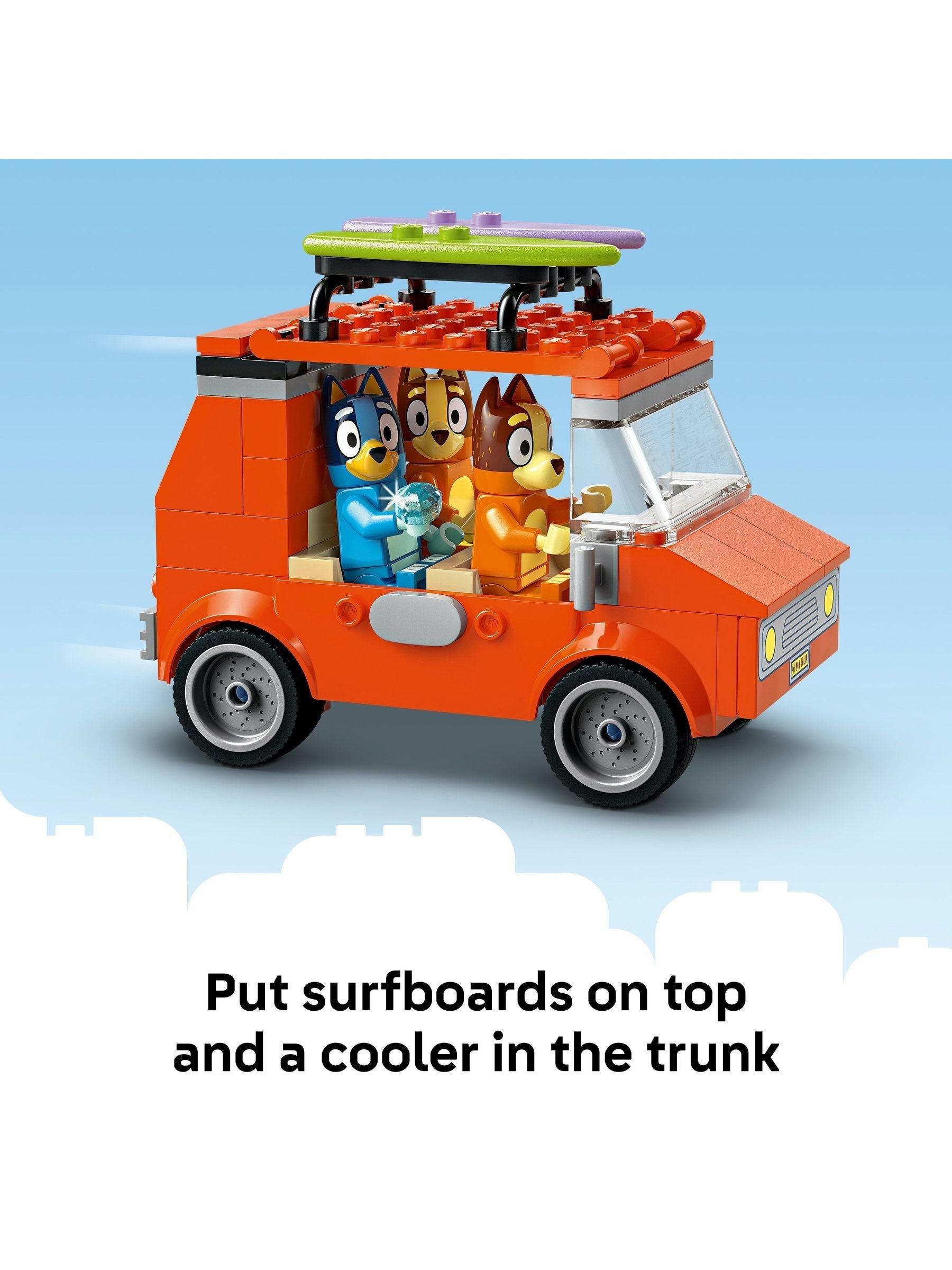 LEGO Bluey beach family car set 11202 - British product