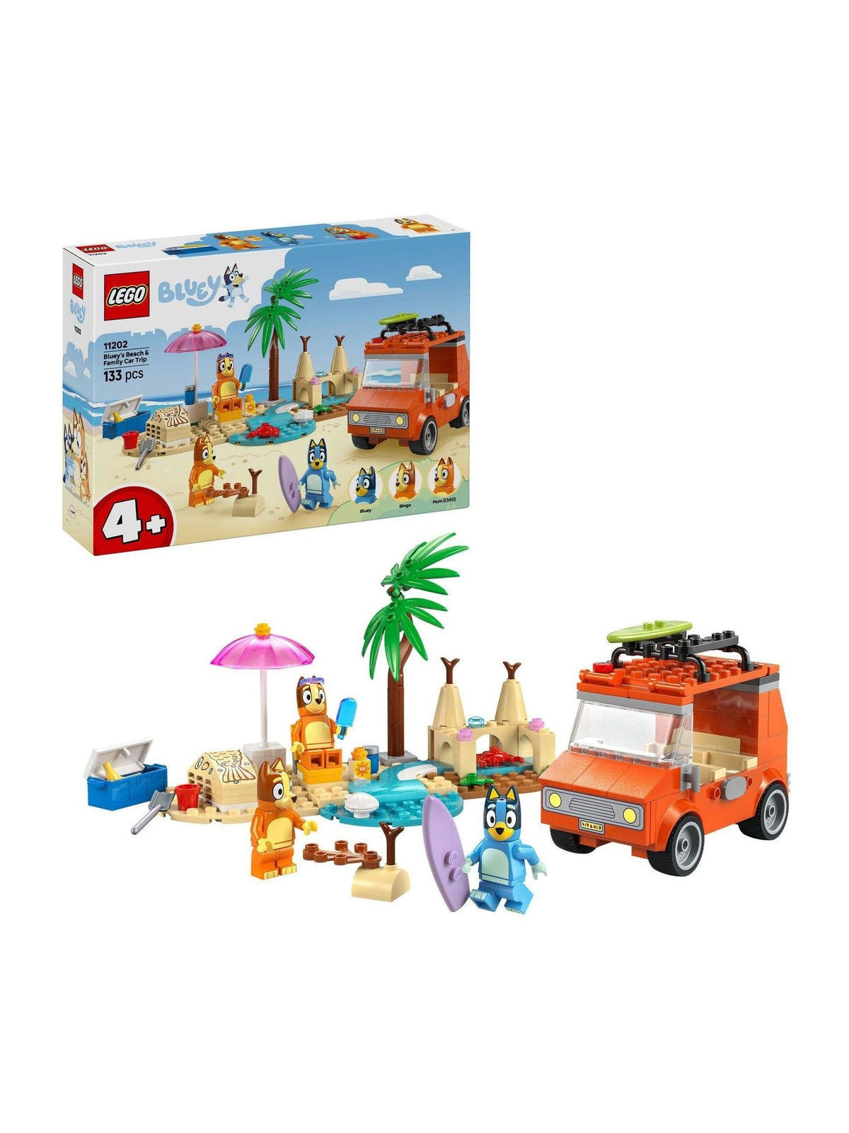 LEGO Bluey beach family car set 11202 - British product