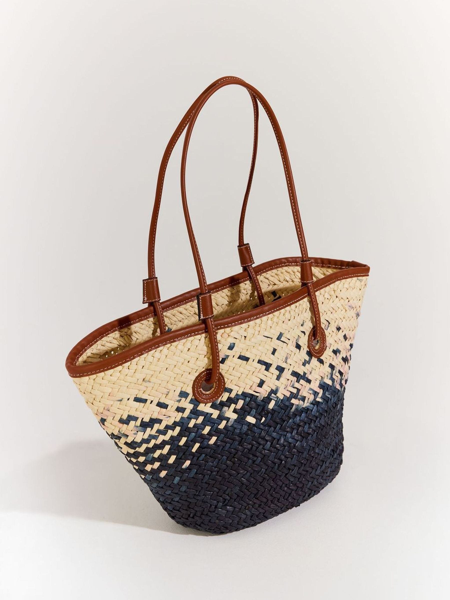 Seaspray Heidi woven bag in paper with gold branding, UK version