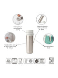 Brabantia insulated flask light grey 500ml, UK version
