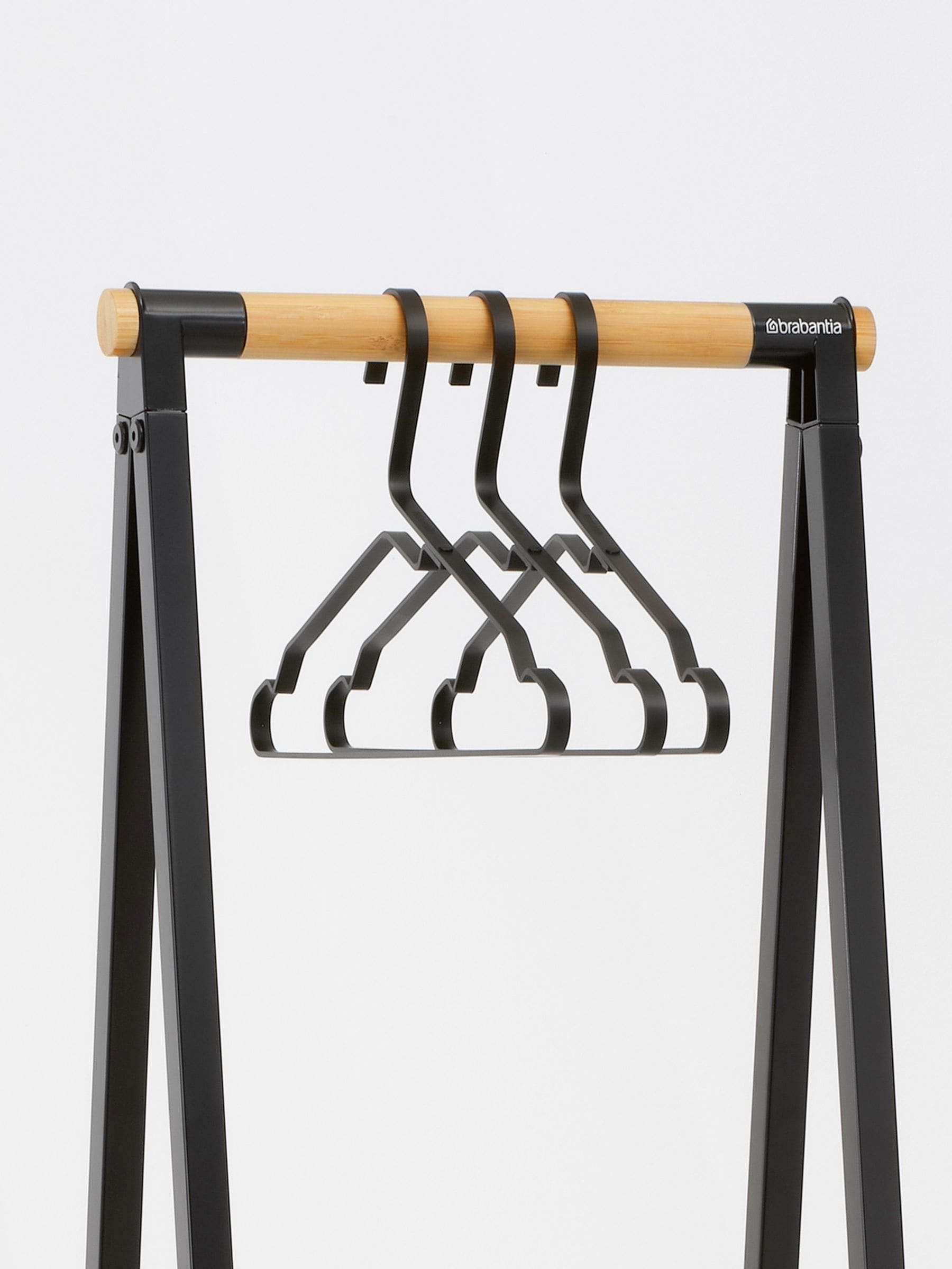 Brabantia black Linn clothes compact rack, UK version